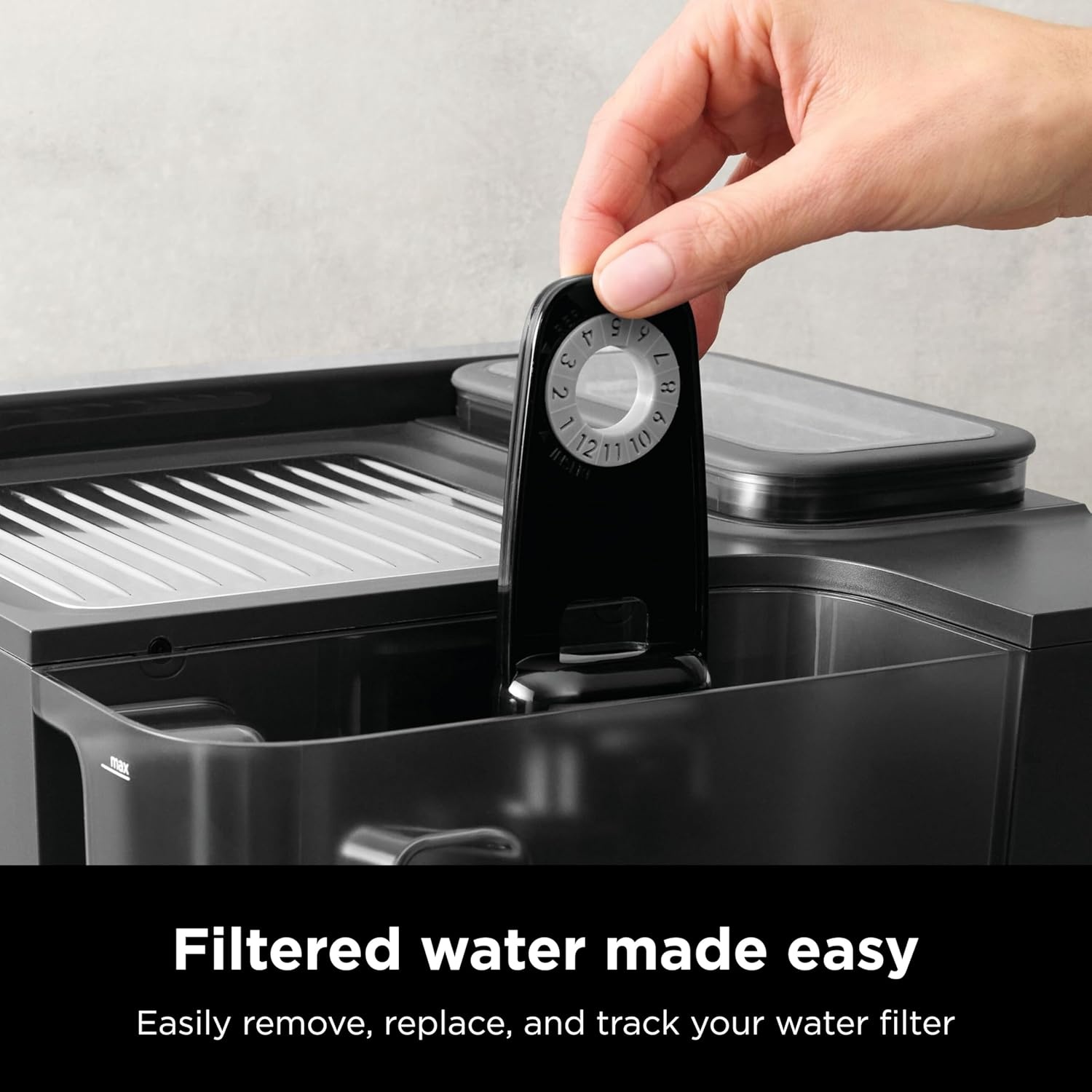 image:imageNinja Luxe Caf Water Filter Housing Accessories for Espresso and Coffee Machine Charcoal Filter Holder Remove Impurities from Water Easy Installation XSKWTRFLTRHOUS