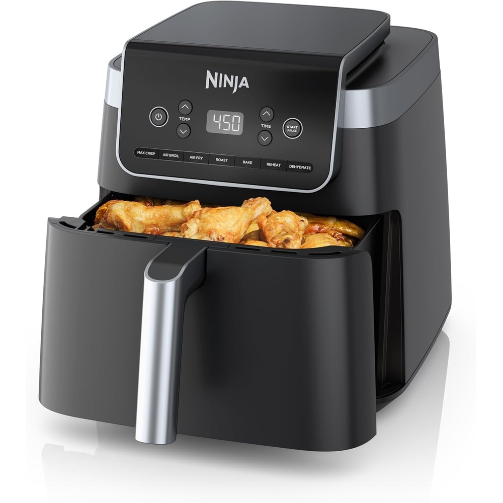 image:imageNinja Air Fryer Pro 5in1  5 QT Capacity Air Fry Bake Roast Reheat and Dehydrate Air Crisp Technology  Nonstick Basket amp Crisper Plate  Light Pink  AF142PKCharcoal