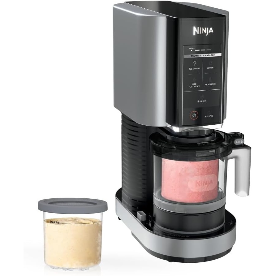 image:imageNinja CREAMi Ice Cream Maker 5 OneTouch Programs with Two 16oz Pints with Storage Lids NC300