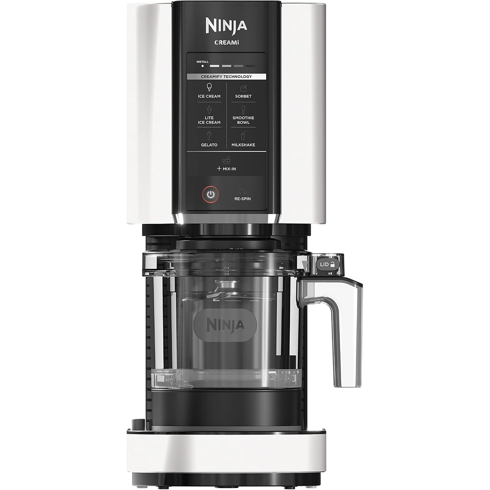 image:imageNinja CREAMi Ice Cream Maker 7 OneTouch Programs with 2 Pint Containers amp Lids Compact Size White NC301WHBBB