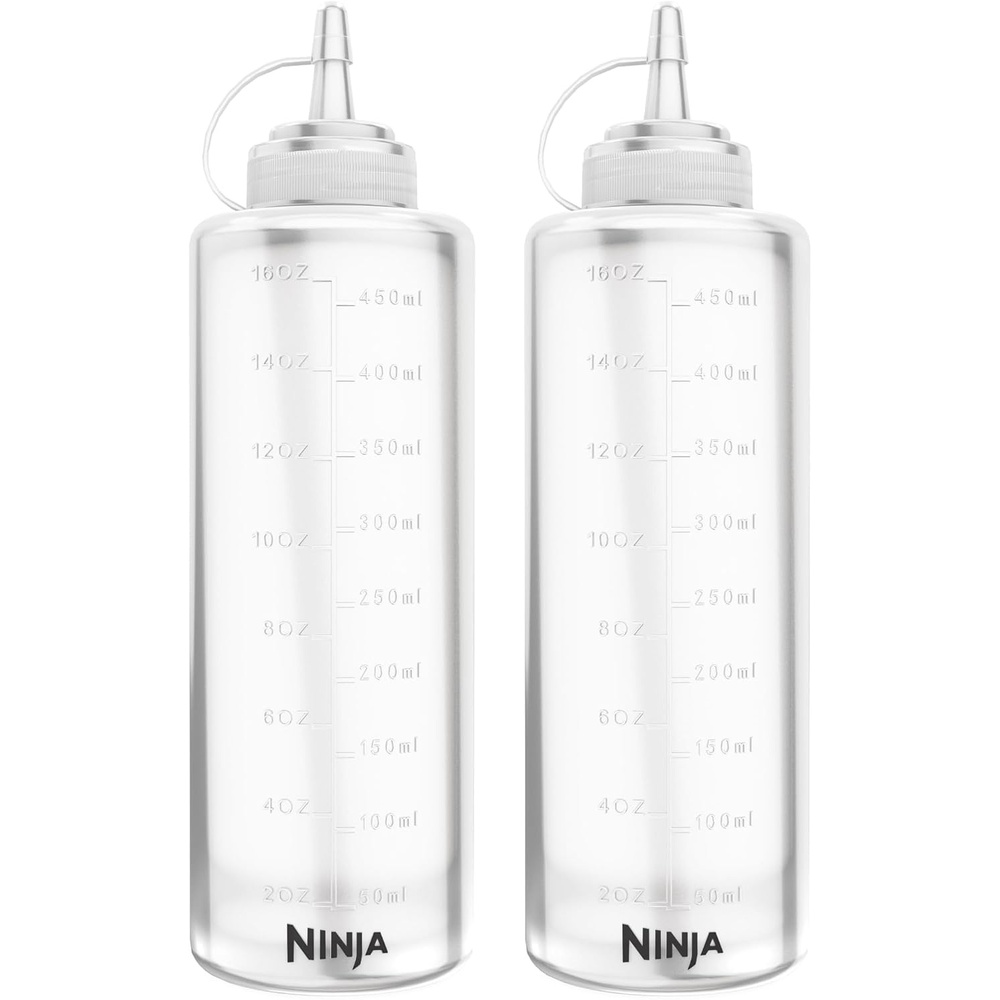 image:imageNinja FlexFlame Upgrades Squirt Bottles 2 Pack Easy Dispensing Mess Free Leak Proof Used For Oils Sauces and Water Dishwasher Safe XSKSQRTBTL2PK