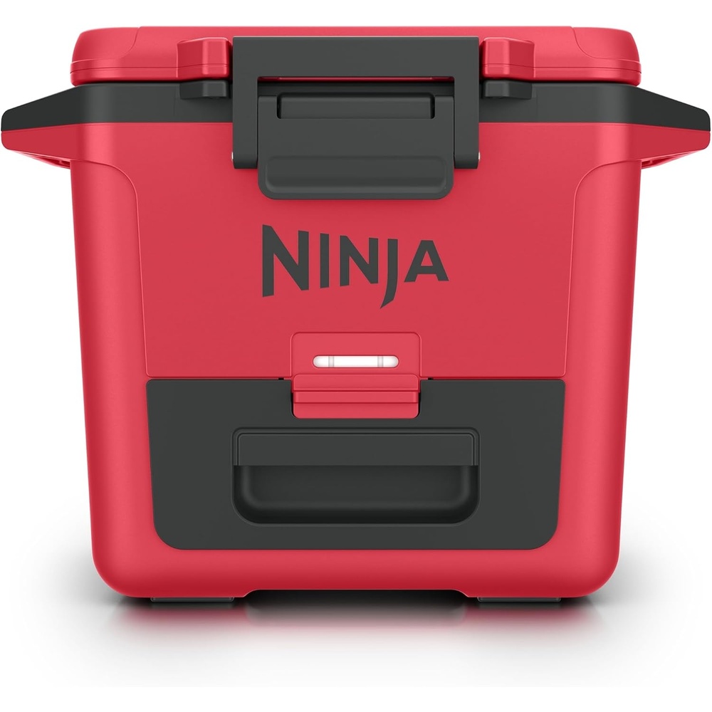 image:imageNinja FrostVault 50qt Hard Cooler with Dry Zone  Integrated FridgeTemp Dry Storage Drawer  Premium HeavyDuty Insulated Cooler  Keeps Ice Cold for Days  Luminous Blue  FB151CYTrue Red