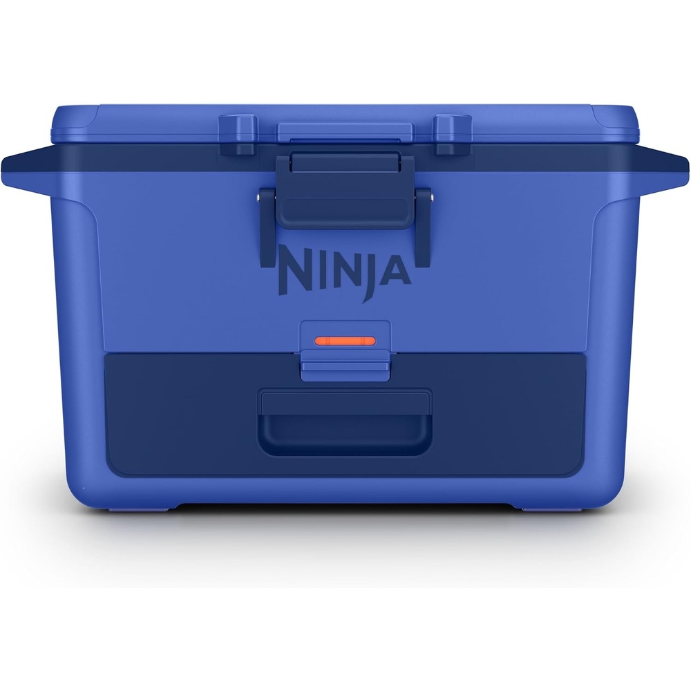 image:imageNinja FrostVault 50qt Hard Cooler with Dry Zone  Integrated FridgeTemp Dry Storage Drawer  Premium HeavyDuty Insulated Cooler  Keeps Ice Cold for Days  Luminous Blue  FB151CYLuminous Blue