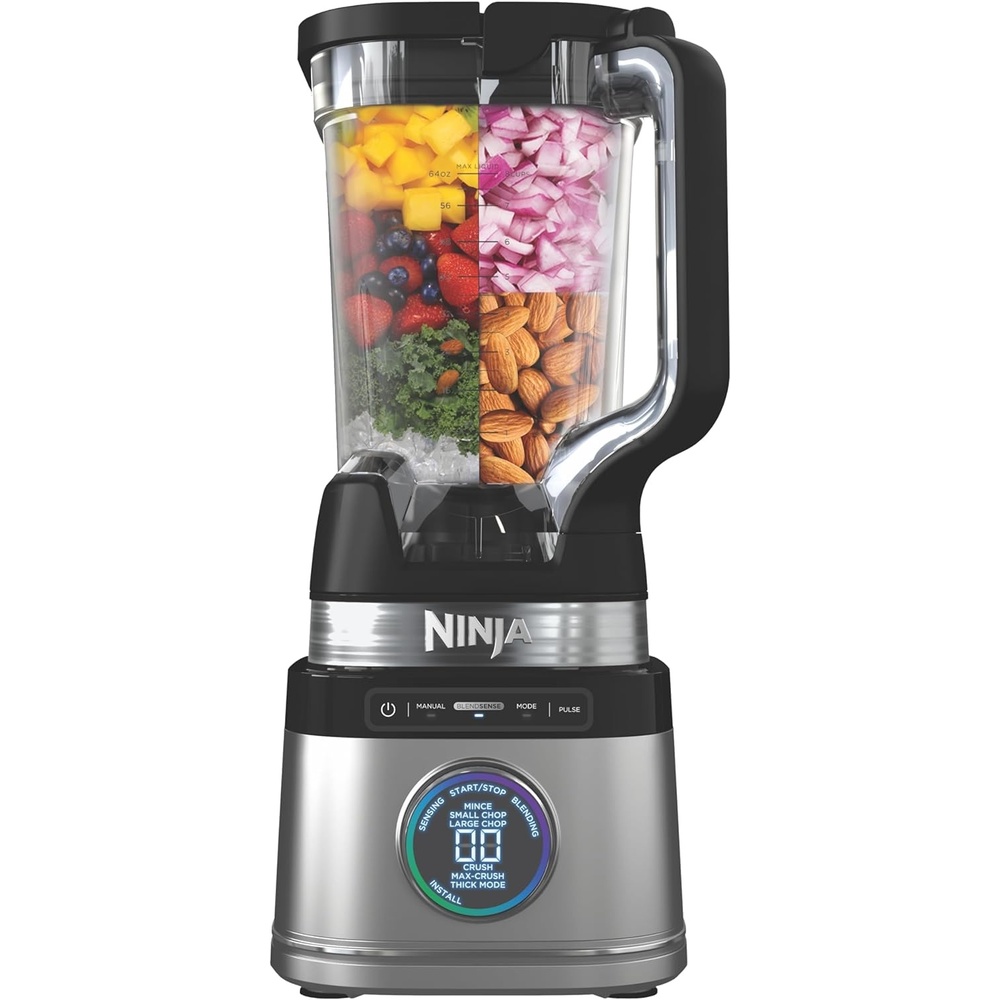 image:imageNinja Kitchen System  Food Processor amp Blender with BlendSense Technology  8Cup Bowl amp 24oz ToGo Cup  For Smoothies Cookie Dough Salsa amp More  1800PeakWatt  Black  TB401Ninja BlendSense