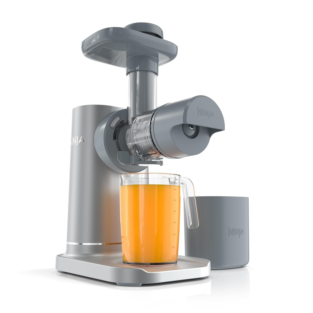 image:imageNinja NeverClog Cold Press Juicer  Powerful Electric Slow Masticating Juicer with Pulp Control  XL Capacity  24 oz Juice Jug amp 36 oz Pulp Container  Dishwasher Safe  Gray  150W  JC151SLGray