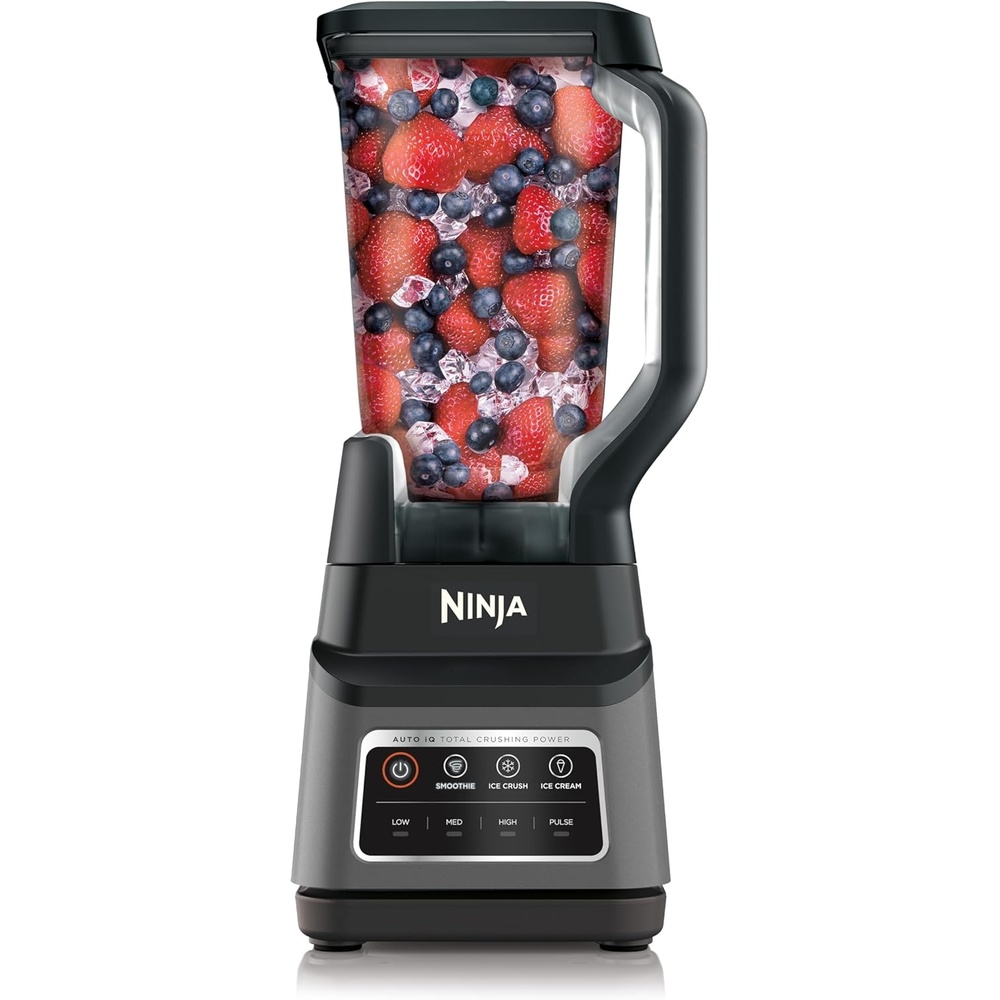 image:imageNinja Professional Plus Blender with AutoiQ  Smoothie and Ice Cream Maker Frozen Drink Mixer Margarita Machine  3 AutoiQ Presets 1400W 72oz Total Crushing Pitcher  Dark Grey  BN701Professional Plus Blender