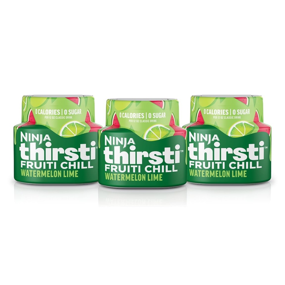 image:imageNinja Thirsti Flavored Water Drops FRUITI CHILL Berry Burst Bold Fruit Flavor Sparkling or Still Zero Calories Zero Sugar Makes 17 12oz drinks 3 Pack WCFBRPNAMWatermelon Lime
