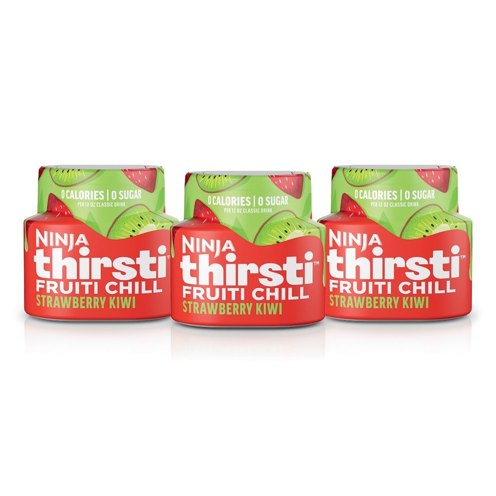 image:imageNinja Thirsti Flavored Water Drops FRUITI CHILL Berry Burst Bold Fruit Flavor Sparkling or Still Zero Calories Zero Sugar Makes 17 12oz drinks 3 Pack WCFBRPNAMStrawberry Kiwi