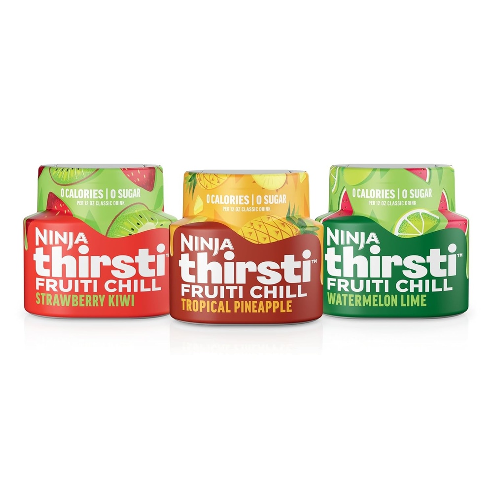 image:imageNinja Thirsti Flavored Water Drops FRUITI CHILL Berry Burst Bold Fruit Flavor Sparkling or Still Zero Calories Zero Sugar Makes 17 12oz drinks 3 Pack WCFBRPNAMFruiti Variety Pack