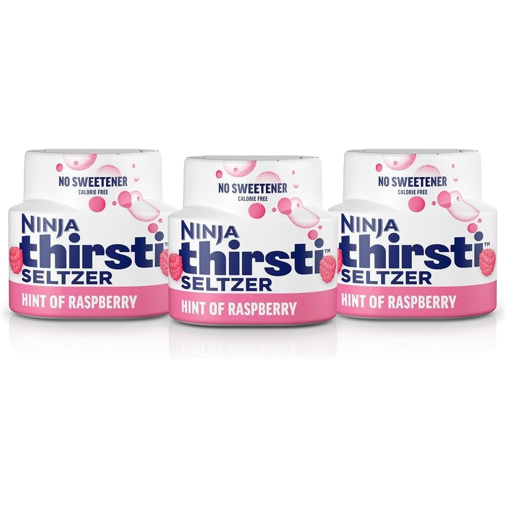 image:imageNinja Thirsti Flavored Water Drops SELTZER Lemon Crisp and Refreshing Sparkling Water Zero Calories Zero Sugar Zero Sweeteners Makes 20 12oz drinks 3 Pack WCFLEMNAMRaspberry