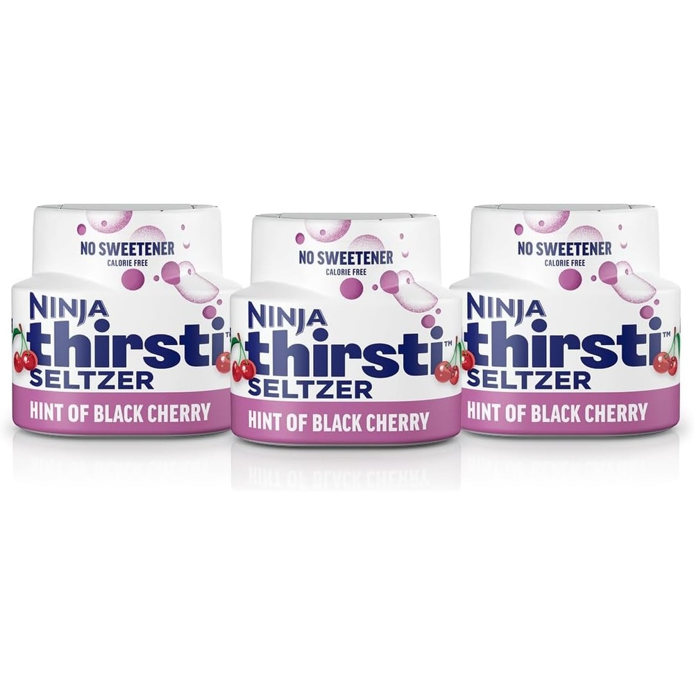 image:imageNinja Thirsti Flavored Water Drops SELTZER Lemon Crisp and Refreshing Sparkling Water Zero Calories Zero Sugar Zero Sweeteners Makes 20 12oz drinks 3 Pack WCFLEMNAMBlack Cherry