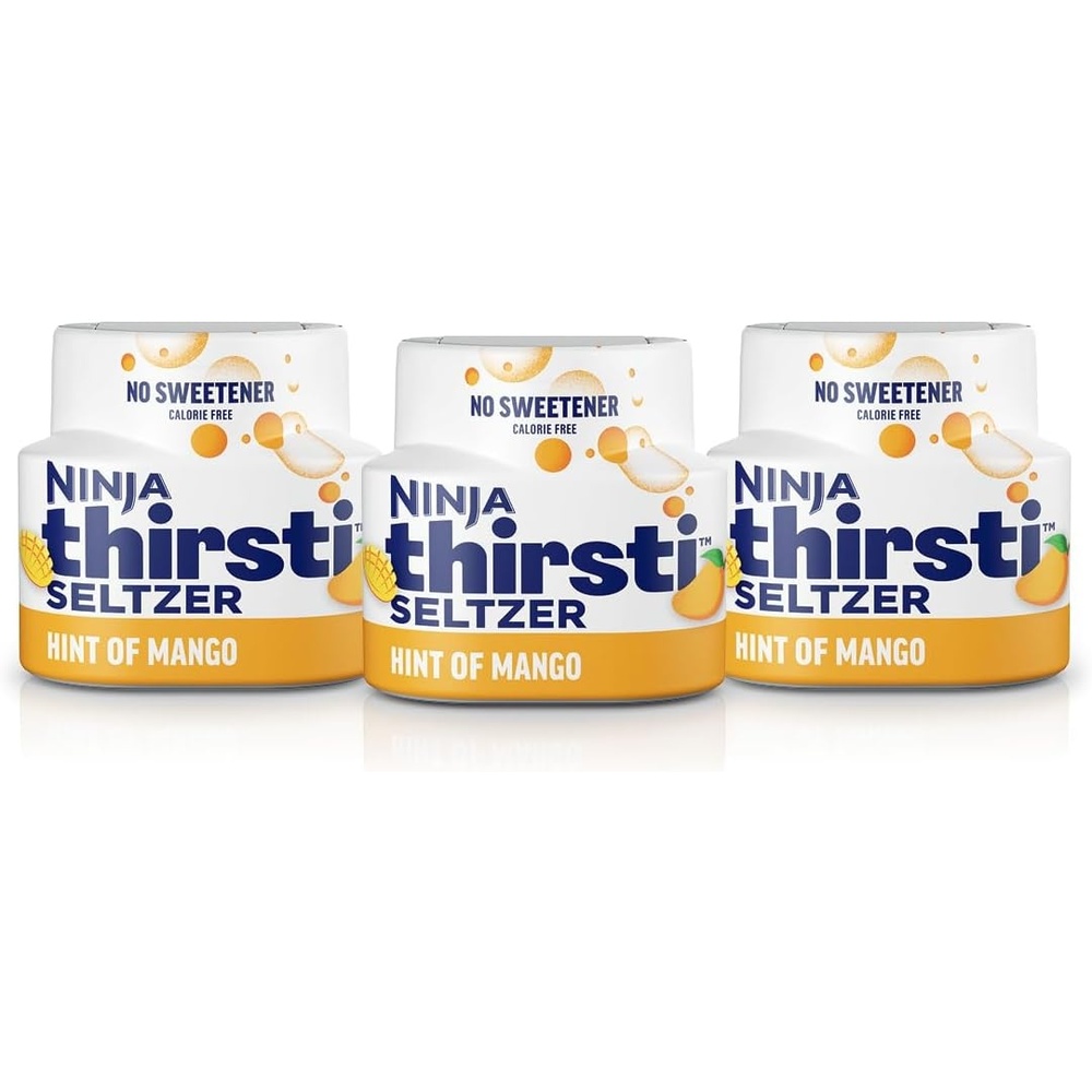 image:imageNinja Thirsti Flavored Water Drops SELTZER Lemon Crisp and Refreshing Sparkling Water Zero Calories Zero Sugar Zero Sweeteners Makes 20 12oz drinks 3 Pack WCFLEMNAMMango