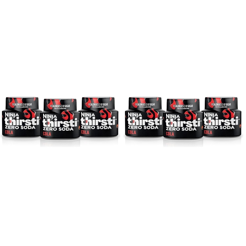 image:imageNinja Thirsti Flavored Water Drops ZERO SODA Cola Classic Soda Flavors Sparkling or Still Zero Calories Zero Sugar Makes 17 12oz drinks 3 Pack WCFCOLAAM207 Fl Oz Pack of 6