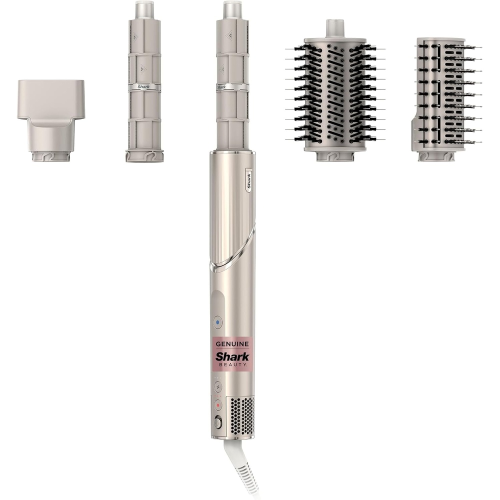 image:imageShark FlexStyle  Air MultiStyler amp Drying System  Hair Dryer Brush for Blowouts with Coanda Auto Wrap Curlers Oval Brush Concentrator Attachment amp Storage Bag  Copper Spec Edition  HD433CPStraight  Wavy Hair