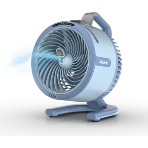 All-New Shark FlexBreeze HydroGo Pro Fan, Indoor & Outdoor Powerful Cooling Fan with Dry-Touch Mist, Portable Cordless & Corded, Long Battery Runtime, 5 Speeds, Peony, FA056PK (2026 Release)(Sky)