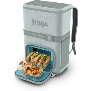 Ninja | Backpack Cooler | FrostVault Go 36 Can Soft Cooler | Leakproof Zipper with Built in Can Opener, 2 Ice Packs & Dry Storage Drawer | for Hiking, Camping & More | Birch Beige | FF136CS(Soft Sage)
