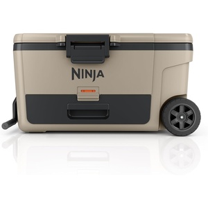 Ninja | Cooler | FrostVault 45QT Cooler with Wheels | Insulated with Temp Dry Storage Drawer | Keeps Ice Cold for Days | for The Beach, Camping, Picnics & More | Slate Gray | FB245GY(Birch Beige)
