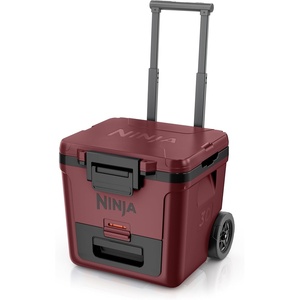 Ninja | Cooler | FrostVault 45QT Cooler with Wheels | Insulated with Temp Dry Storage Drawer | Keeps Ice Cold for Days | for The Beach, Camping, Picnics & More | Slate Gray | FB245GY(Merlot)