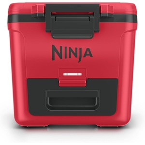 Ninja | FrostVault 30QT Cooler with Wheels | Insulated with Temp Dry Storage Drawer | Keeps Ice Cold for Days | for the Beach, Camping, Picnics & More | Daffodil Daze | FB230YL(True Red)