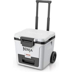 Ninja | FrostVault 30QT Cooler with Wheels | Insulated with Temp Dry Storage Drawer | Keeps Ice Cold for Days | for the Beach, Camping, Picnics & More | Daffodil Daze | FB230YL(Cloud White)