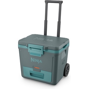 Ninja | FrostVault 30QT Cooler with Wheels | Insulated with Temp Dry Storage Drawer | Keeps Ice Cold for Days | for the Beach, Camping, Picnics & More | Daffodil Daze | FB230YL(Halocline Green)