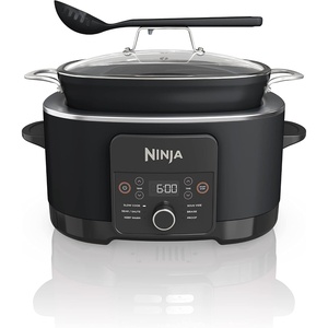 Ninja® 12-in-1 PossibleCooker™ PLUS | 8.5-qt – Sous Vide & Proof Multi-Cooker | Slow Cooker, Dutch Oven & More | Glass Lid & Integrated Spoon | Nonstick | Oven Safe Pot to 500°F | Black | MC1010(Black)