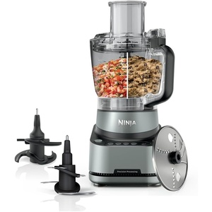 Ninja 9-Cup Food Processor for Kitchen, 1000PW motor, 9-Cup Processing Bowl, Multiple Blades and Adjustable Speed, for Chopping and Slicing Vegetables, Pureeing, and Mixing Dough, BZ601(Silver)
