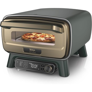 Ninja Artisan Outdoor Pizza Oven, 12-inch, 3-minute Pizza, Neapolitan, Thin Crust, New York Chicago, Custom, 700F Max Temperature, Electric Heat, Bake, Broil, Proof, Warm, Blue, MO201BL1(Green)