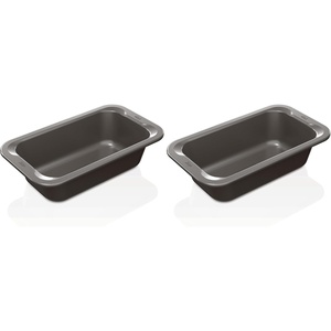 Ninja B30309 Foodi NeverStick Premium 9 inch Round Cake Pan, Nonstick, Oven Safe up to 500⁰F, Dishwasher Safe, Grey(5″x9″ Loaf (Pack of 2))
