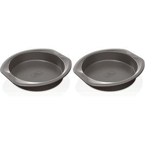 Ninja B30309 Foodi NeverStick Premium 9 inch Round Cake Pan, Nonstick, Oven Safe up to 500⁰F, Dishwasher Safe, Grey(9″ Round Pan (Pack of 2))
