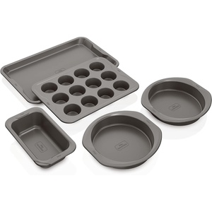 Ninja B33003 Foodi NeverStick Premium 3-Piece Baking Sheet Set, Nonstick, Oven Safe up to 500⁰F, with 9 x 13 inch Sheet, 10 x 15 inch Sheet & 11 x 17 inch Sheet, Dishwasher Safe, Grey(5pc Set)