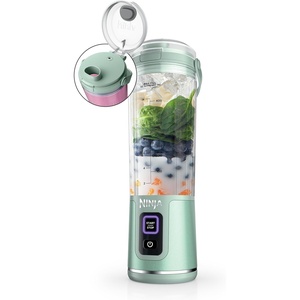 Ninja BC151PR Blast Portable Blender, Cordless, 18oz. Vessel, Personal Blender-for Shakes & Smoothies, BPA Free, Leakproof-Lid & Sip Spout, USB-C Rechargeable, Dishwasher Safe Parts, Passion Fruit(Mint)