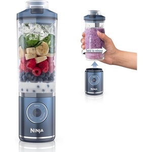 Ninja Blast Max, Portable & Personal Blender + Twist & Go, Smoothie, Blend, Ice Crush, 3 Programs, Cordless, 22 oz removable Vessel, Dishwasher Safe, Leakproof, Grey, BC251GY(Navy)