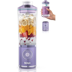 Ninja Blast Max, Portable & Personal Blender + Twist & Go, Smoothie, Blend, Ice Crush, 3 Programs, Cordless, 22 oz removable Vessel, Dishwasher Safe, Leakproof, Grey, BC251GY(Lavender + Teal)