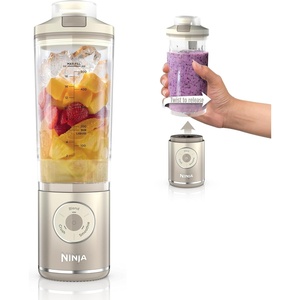 Ninja Blast Max, Portable & Personal Blender + Twist & Go, Smoothie, Blend, Ice Crush, 3 Programs, Cordless, 22 oz removable Vessel, Dishwasher Safe, Leakproof, Grey, BC251GY(Cream)