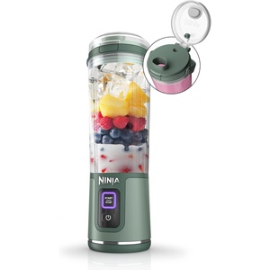 Ninja Blast Portable Blender, Cordless, 18oz. Vessel, Personal Blender For-Shakes and Smoothies, BPA Free, Leakproof-Lid and Sip Spout, USB-C Rechargeable, Dishwasher Safe Parts, Tinted Aqua, BC151AQ(Forest Green)