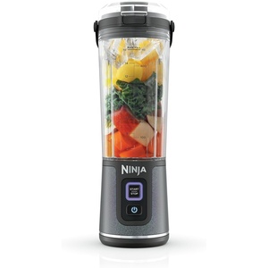 Ninja Blast Portable Blender, Cordless, 18oz. Vessel, Personal Blender For-Shakes and Smoothies, BPA Free, Leakproof-Lid and Sip Spout, USB-C Rechargeable, Dishwasher Safe Parts, Tinted Aqua, BC151AQ(Black Glitter)