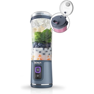 Ninja Blast Portable Blender, Cordless, 18oz. Vessel, Personal Blender For-Shakes and Smoothies, BPA Free, Leakproof-Lid and Sip Spout, USB-C Rechargeable, Dishwasher Safe Parts, Tinted Aqua, BC151AQ(Blue)