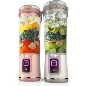 Ninja Blast Portable Blender, Cordless, 18oz. Vessel, Personal Blender For-Shakes and Smoothies, BPA Free, Leakproof-Lid and Sip Spout, USB-C Rechargeable, Dishwasher Safe Parts, Tinted Aqua, BC151AQ(Peach  Stone)