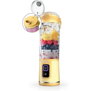 Ninja Blast Portable Blender, Cordless, 18oz. Vessel, Personal Blender For-Shakes and Smoothies, BPA Free, Leakproof-Lid and Sip Spout, USB-C Rechargeable, Dishwasher Safe Parts, Tinted Aqua, BC151AQ(Lemon Meringue)