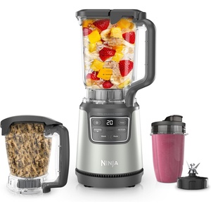 Ninja BlendPro Kitchen System | 72 oz* Full-Size Blender, 5-Cup Food Processor & 18 oz To-Go Cup | Total Crushing Tech, Presets for Smoothies, Ice Crush, Purees & Extracts | 1200 Watt | Beige | BO402(BlendPro 4-in-1 Kitchen System)