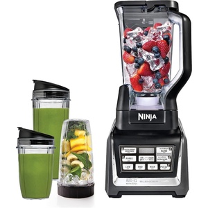 Ninja BlendPro Kitchen System | 72 oz* Full-Size Blender, 5-Cup Food Processor & 18 oz To-Go Cup | Total Crushing Tech, Presets for Smoothies, Ice Crush, Purees & Extracts | 1200 Watt | Beige | BO402(Nutri-Ninja Blender DUO)