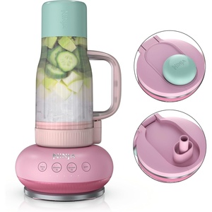 Ninja Blendboss™ | Personal Blender for Smoothies & Frozen Drinks | 26oz Travel Tumbler with LeakProof Lid, Chug Spout & Detachable Straw | Auto-iQ Technology | Blue Raspberry | DB351BL(Pink Peppercorn)