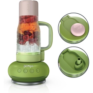 Ninja Blendboss™ | Personal Blender for Smoothies & Frozen Drinks | 26oz Travel Tumbler with LeakProof Lid, Chug Spout & Detachable Straw | Auto-iQ Technology | Blue Raspberry | DB351BL(Watermelon Bubblegum)