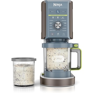 Ninja CREAMi Deluxe Ice Cream Maker | 11-in-1 Create Frozen Desserts, Sorbet, Milkshakes, Yogurt & More | Includes 2 Dishwasher Safe XL 24 Oz. Tubs with storage lids | Silver | NC501(CREAMi Deluxe 11-in-1 w/ 2 Pints (Denim))