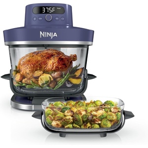 Ninja Crispi Pro 6-in-1 Glass Air Fryer | With Nontoxic, 6qt & 2.5qt Containers & Lids | Microwave, Freezer, Dishwasher Safe | 450°F Max Temp | 1800 Watt | Ash Grey | AS101DG(Deep Amethyst)