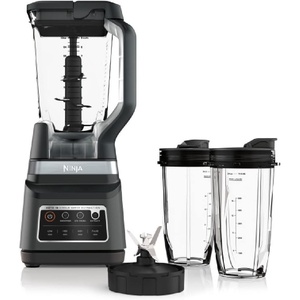 Ninja DB751A Pro Plus DUO Blender, 1400W, Auto-IQ, 3 Modes: Smoothies, Frozen Drinks, 72oz Pitcher, 2x24oz Cups, Pro Blades, Black/Stainless