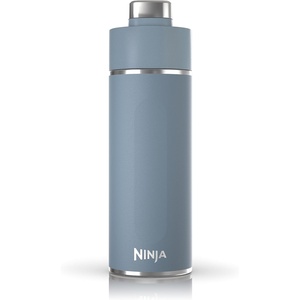 Ninja DW2401GY Thirsti 24oz Travel Water Bottle, For Carbonated Sparkling Drinks, Colder and Fizzier Longer, Leak Proof, 24 Hrs Cold, Dishwasher Safe, Stainless Steel Insulated Tumbler, Charcoal Gray(Blue)