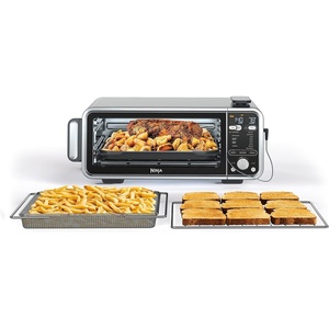 Ninja Digital Air Fryer & Toaster Oven | 8-in-1 Functionality | Flip-Up Design | XL Capacity | Air Fry Basket, Sheet Pan, Wire Rack & Crumb Tray | 1800 Watt | Silver | SP101(13-in-1 Flip Oven XL)