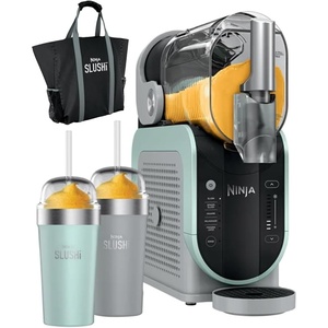 Ninja FS305COBUB SLUSHi Frozen Drink Maker, 96-oz. with Insulated Bubble Cups (Renewed) Bundle SLUSHi Travel Party Tote Black